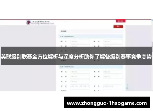 英联级别联赛全方位解析与深度分析助你了解各级别赛事竞争态势